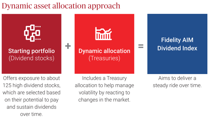 Fidelity aim dividend index approach infographic