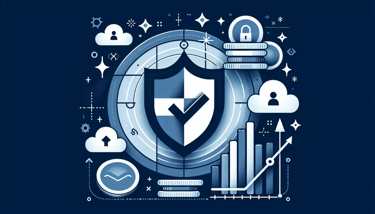 Annuity rates by state vector image with finaincial icons in navy blues.