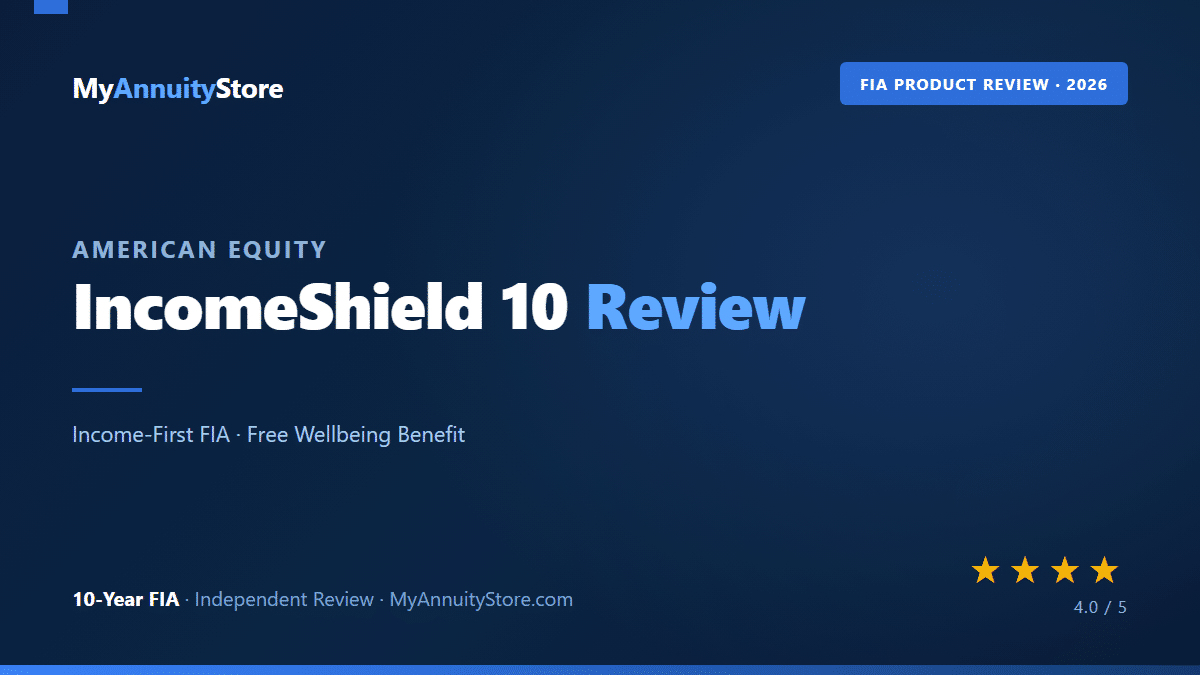 American equity incomeshield 10 annuity review featured image with 4 out of 5 star rating