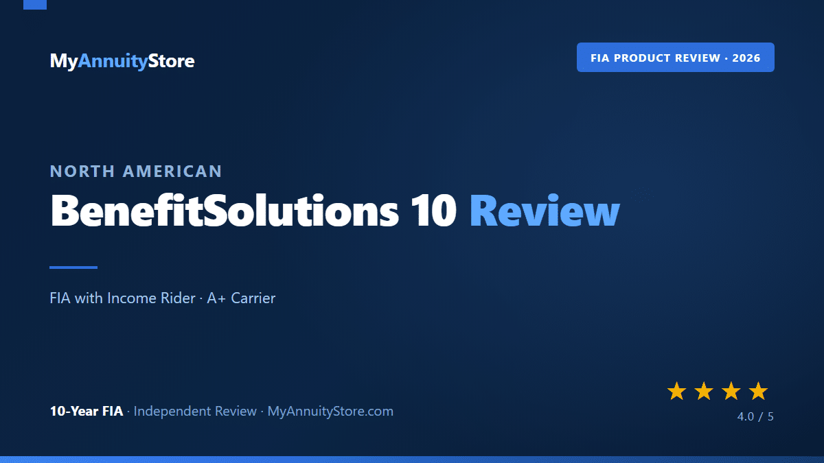 North american benefitsolutions 10 annuity review featured image with 4 out of 5 star rating