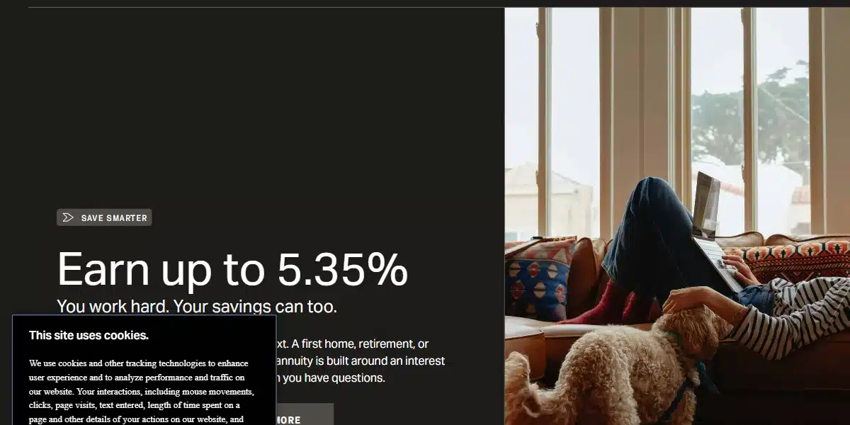 The 8 Best Places to Buy an Annuity Online 5 Gainbridge direct-to-consumer annuity homepage with 5. 35 percent earn rate headline